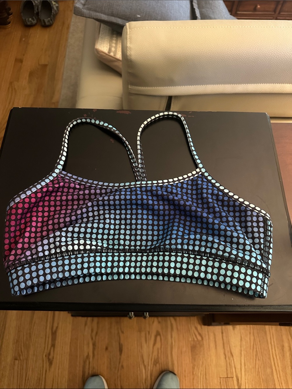 Lululemon Women's Ombre Dot Seamless Bralette - Pink to Blue